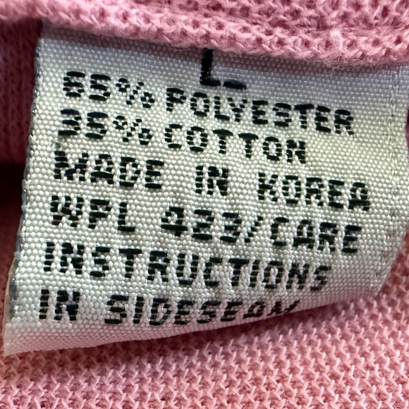 Vintage Levi’s Shirts Polo Men’s L Pink Dusty Rose Knit Made in Korea - Picture 5 of 9